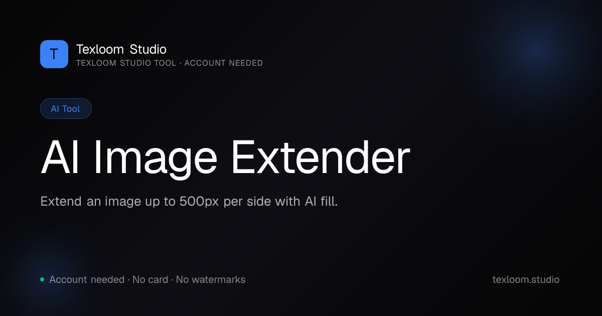 AI Generative Fill — Extend Images Beyond Their Edges | Texloom Studio