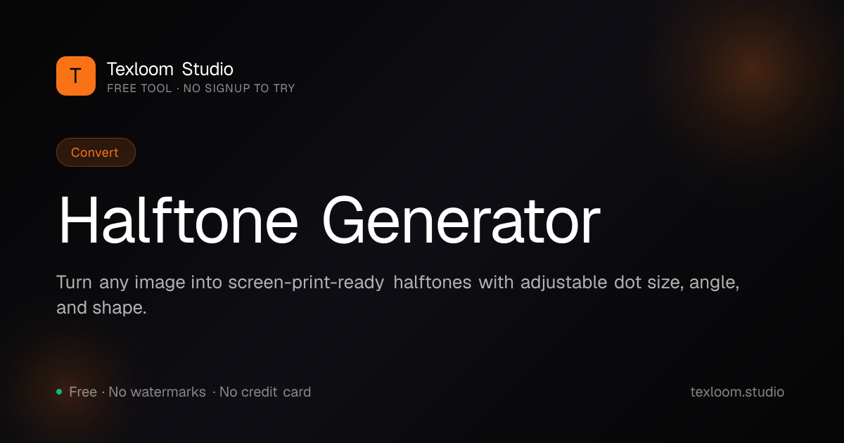 Free Halftone Generator — Dot-Pattern Converter for Screen Print