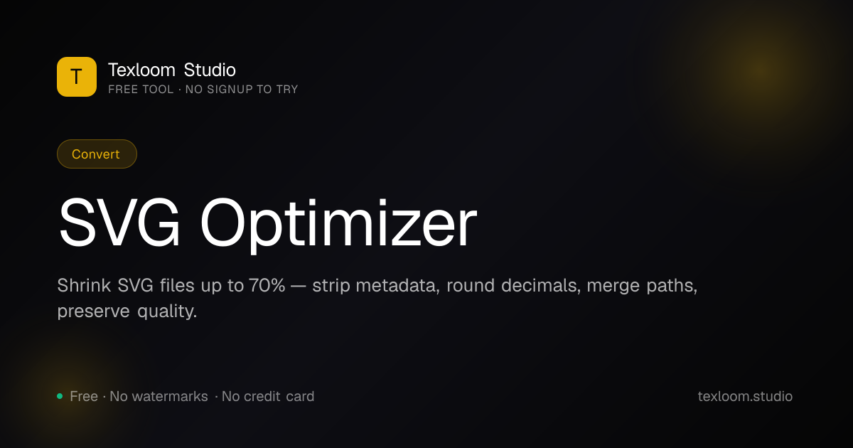 Free SVG Optimizer — Minify & Clean Vector Files Instantly